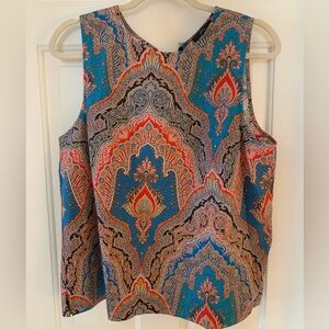 Like New JCrew Paisley Blouse with Bow
